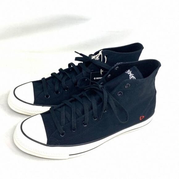 Converse Chuck Taylor Sneakers Hi Casual Black Shoes 152620C-BKW Custom Men For - Picture 8 of 13